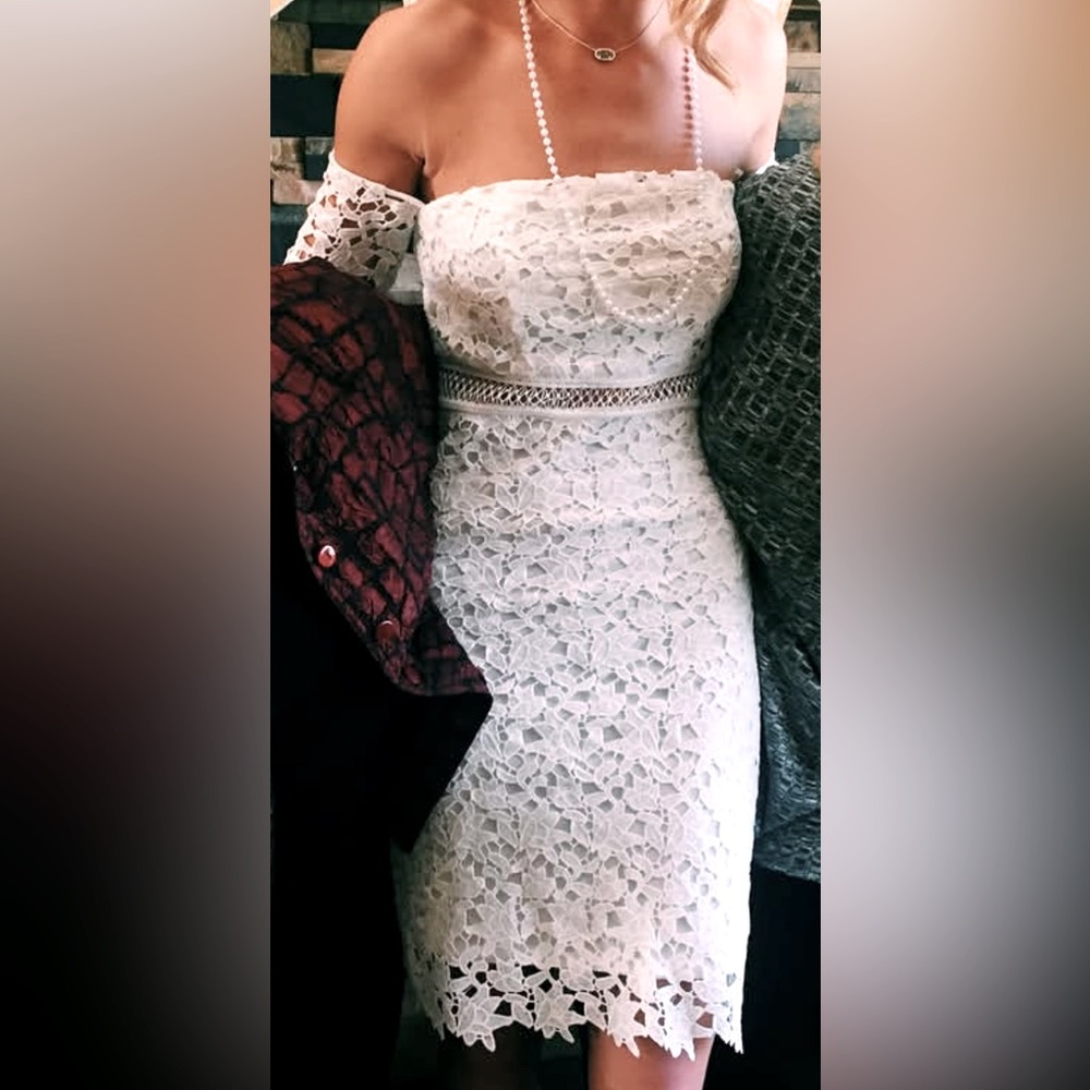 DO + BE white lace dress